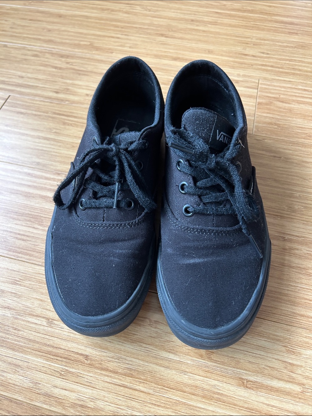 LIKE NEW All Black Vans